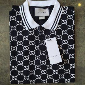 Gucci GG Logo Polo Black